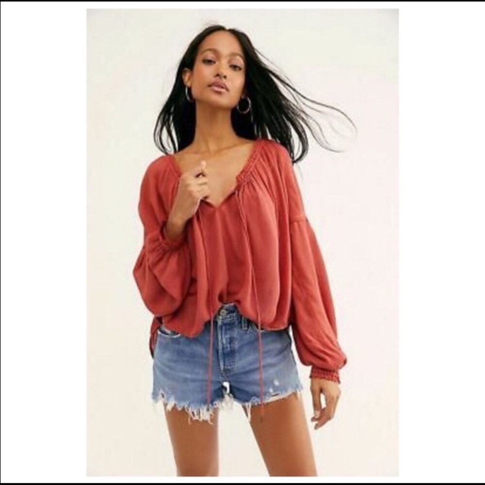 Free People Rust Red Banda Top